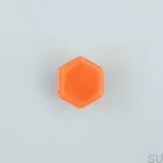 Gałka meblowa Hexagon Szklana Pomarańczowa