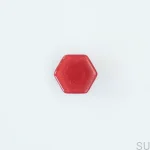 Gałka meblowa Hexagon Szklana Czerwona