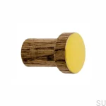 Wieszak ścienny Simple Drewniany Emaliowany Żółty - Olej Przyciemniający