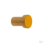 Wieszak ścienny Simple Drewniany Emaliowany Pomarańczowy - Olej Bezbarwny Półmat
