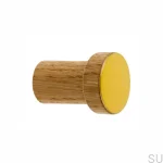 Wieszak ścienny Simple Drewniany Emaliowany Żółty - Olej Bezbarwny Półmat