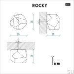 Gałka meblowa Rocky 35 Beton architektoniczny rysunek techniczny