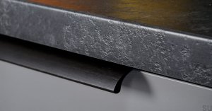 Uchwyt meblowy krawędziowy Ona 1440 Aluminiowy czarny