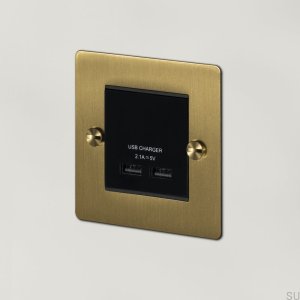 Ładowarka USB 1G Mosiężna Złota