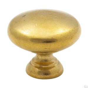 Möbelknopf 411 32 Unlackiertes Goldmessing