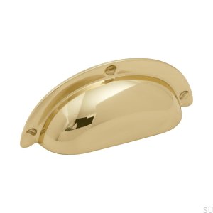 Uchwyt meblowy muszlowy Bowl 3922 64 Złoty Mosiądz polerowany