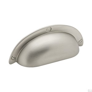 Uchwyt meblowy muszlowy Bowl 3922 64 Stalowy Srebrny