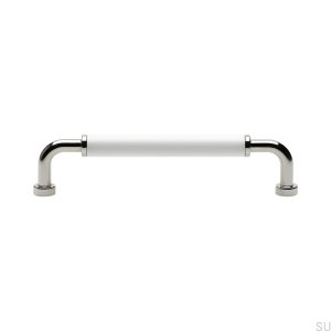 Langer Möbelgriff Brohult M 128 Nickel poliert