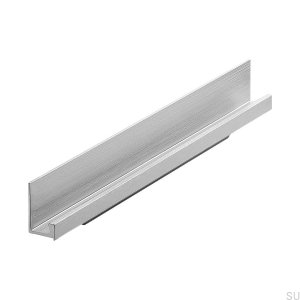 Furniture handle Edge Serif 496 Silver Steel