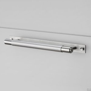 Uchwyt meblowy z podkładką Pull bar Plate Medium Stalowy Srebrny