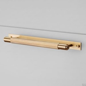 Uchwyt meblowy z podkładką Pull Bar Plate Medium Mosiężny Złoty