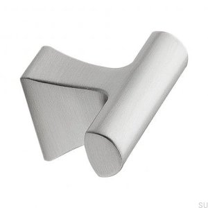 Furniture knob Trial Silver Steelowa Brushed