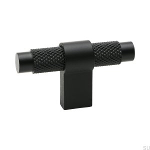 Uchwyt meblowy T-Bar Pitch Metalowy Czarny matowy