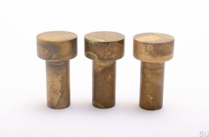 Hook Furniture knob Dot 55 Brass patinated