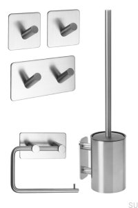 Zestaw Base Steelowe Brushed akcesoria łazienkowe