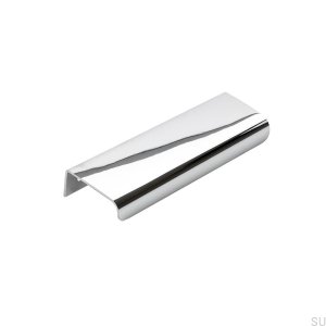 Uchwyt meblowy krawędziowy Lip 120 Srebrny Chrom Polerowany