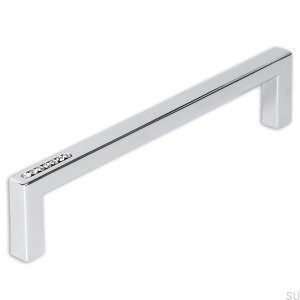 Uchwyt meblowy podłużny z kryształami Swarovskiego 6200 128 Chrom polerowany
