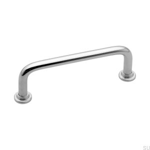 Länglicher Möbelgriff 1353 87 Nickel poliert