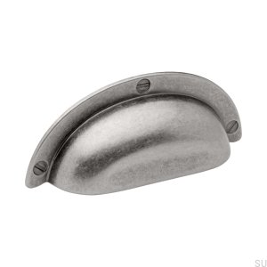 Uchwyt meblowy muszlowy Bowl 3922 95 Postarzany srebrny