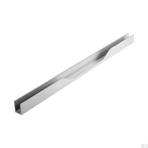 Furniture handle Edge Parallel 296 Silver Steel