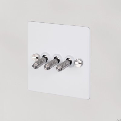 Triple Switch 3G White/Steel [El931] English standard