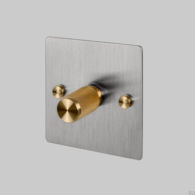 Switch - Premium 1G Dimmer Steel/Brass [El110P] English standard