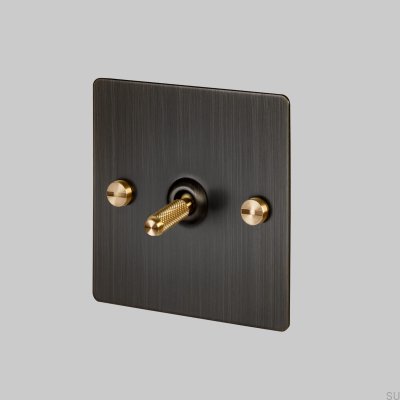 Single Switch Burnt Bronze/Brass Intermediate Cross English Standard