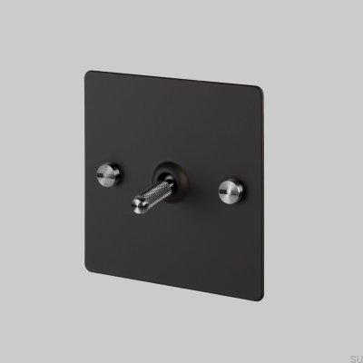 Single Switch 1G Black/Steel [El321] English standard