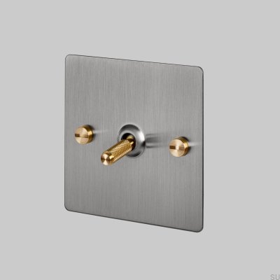 Single Switch 1G Steel/Brass [El310] English standard
