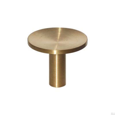 Furniture knob Sture 28 Brushed Brass Unpainted