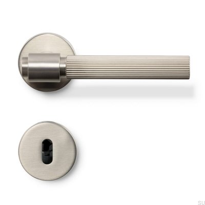 Helix Stripe 200 Silver Brushed door handle
