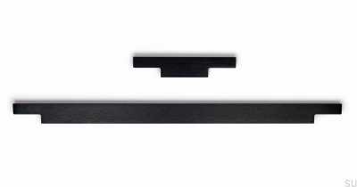 Uchwyt meblowy krawędziowy Linear 147 Metalowy Czarny Mat