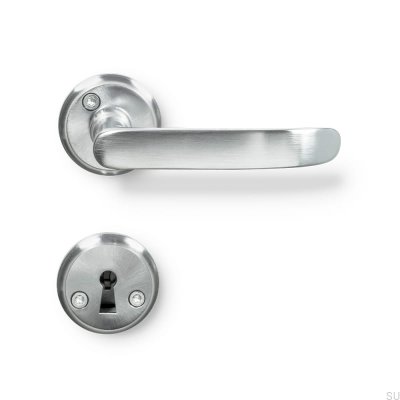 Door handle Hven Brushed chrome Scandinavian standard