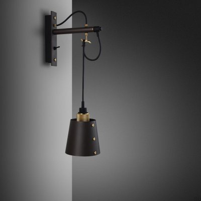Hooked Wall Kleine Lampe Graphit / Messing [A901]