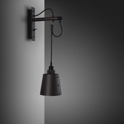 Lampa Hooked Wall Small Grafitowa/Palony brąz [A9014D]