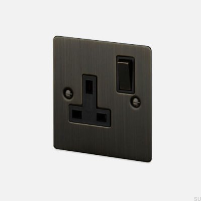 Single socket 1G Uk Socket Burnt bronze [El541] English standard