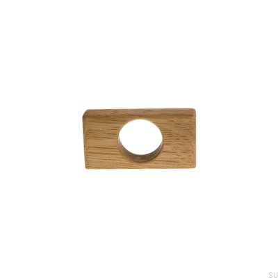 Elongated furniture handle Gdynia 32 Wooden Oak - Colorless Semi-matte oil