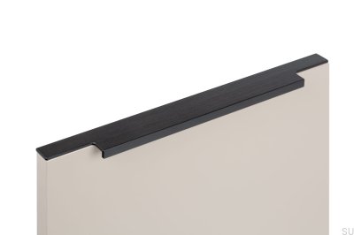 Uchwyt meblowy krawędziowy Linear 347-1 Metalowy Czarny Mat