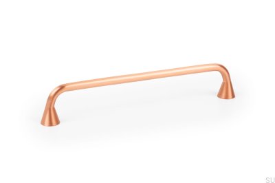 Bella 160 oblong furniture handle, brushed copper