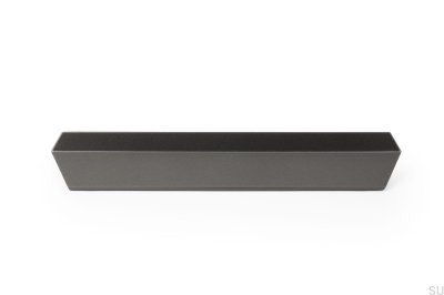 Elongated furniture handle Plie 160 Metallic Gray