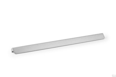 Uchwyt meblowy podłużny Flapp 256 Aluminiowy Srebrny Szczotkowany
