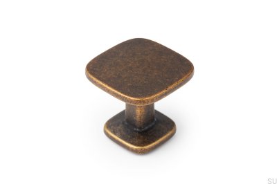 Furniture knob Quart Big Rustic Gold