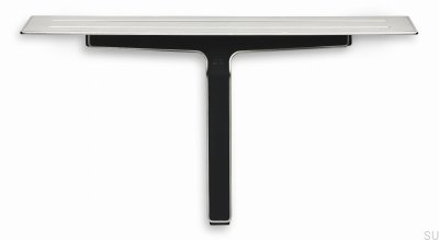 Bathroom shelf with squeegee for glass and shower cabins 7010 Brushed Steel