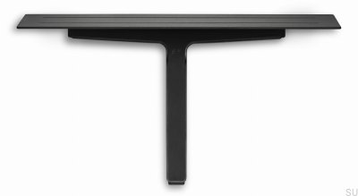Bathroom shelf with squeegee for glass and shower cabins 7014 Black PVD coating