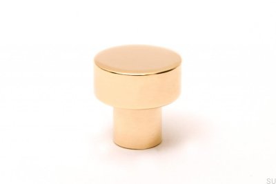 Furniture knob Dot 18 Polished Brass Unpainted