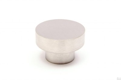 Furniture knob Dot 30 Brushed stainless steel