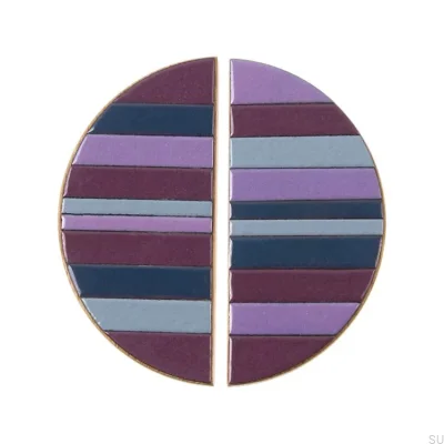 Furniture handle Tone Violet Wooden Enamelled - Oil Colorless Gloss Set of 2 pcs.