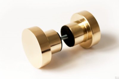Door Knob Dot 50 Polished Brass Unpainted