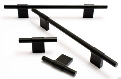 Furniture handle Line 224 Black Aluminum