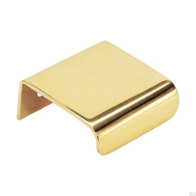 Edge furniture handle Lip 40 Golden Brass, polished, varnished